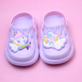 Attractive Light Blue Unicorn Kids Clogs